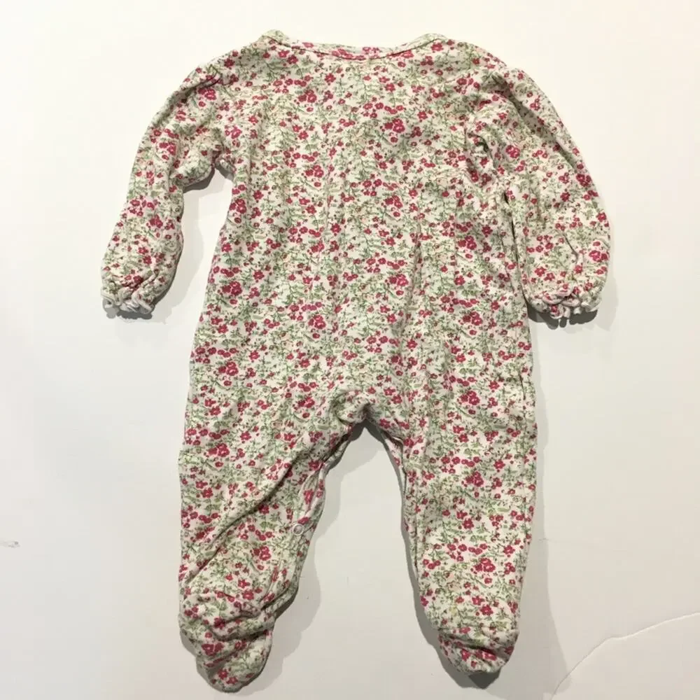 Laura Ashley Baby Girl Romper sz 3-6 Sleeper One Piece